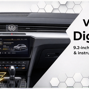 VW Passat B8 9.2 inch MIB3 glass navigation display with digital cockpit